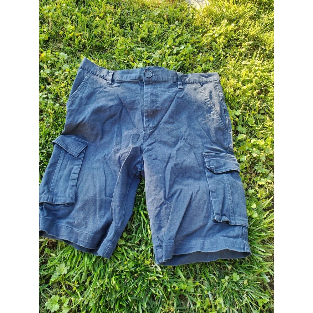 Junior's Black Ice Navy Blue Cargo Shorts